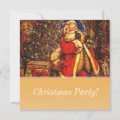 Vintage kerstfeest- en feestfeestfeest kaart (Achterkant)