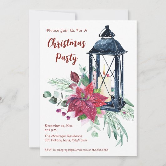 Vintage kerstfeest kaart (Voorkant)