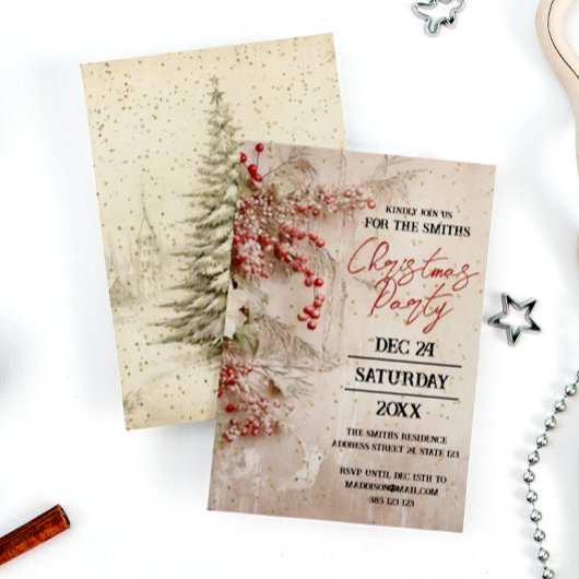 Vintage kerstfeest kaart