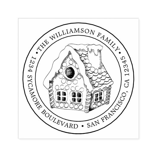 Vintage-kerstfeest-ontbijt Rubberstempel (Afrduk)