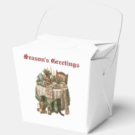 Vintage Kerstfeest Tafelservies Collectie Bedankdoosjes