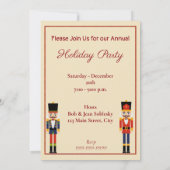 Vintage kerstfeest uitnodiging met kerst (Achterkant)