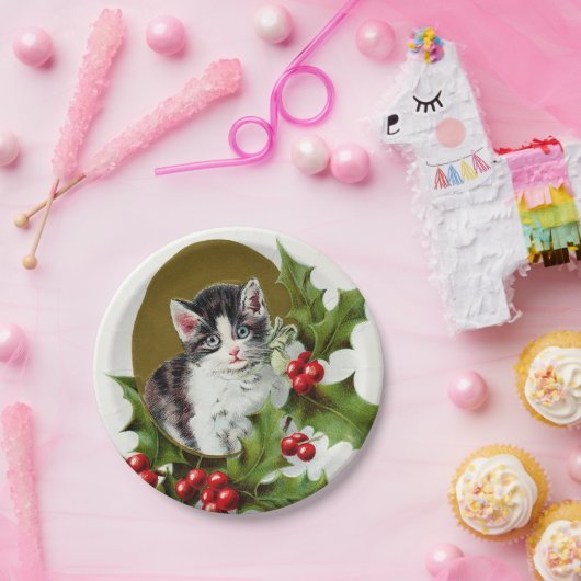 Vintage kerstfeestdag bord (Feest)