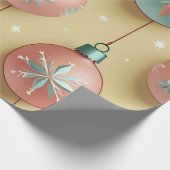 Vintage kerstfeestdag cadeaupapier (Hoek)