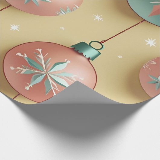 Vintage kerstfeestdag cadeaupapier (Hoek)