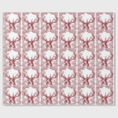 Vintage-kerstfeestdag Cadeaupapier (Vlak)