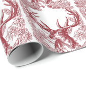 Vintage-kerstfeestdag Cadeaupapier (Rol Hoek)