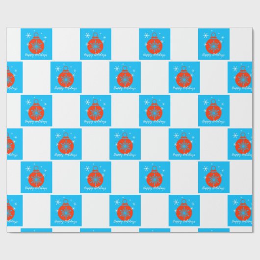 Vintage kerstfeestdag cadeaupapier (Vlak)