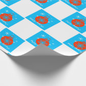 Vintage kerstfeestdag cadeaupapier (Hoek)