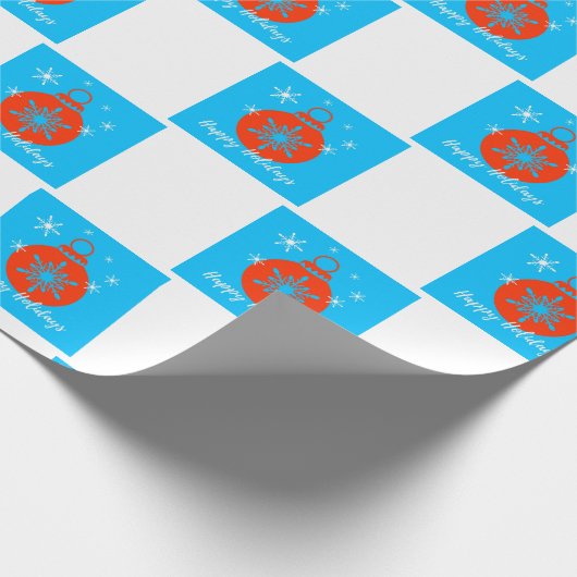 Vintage kerstfeestdag cadeaupapier (Hoek)