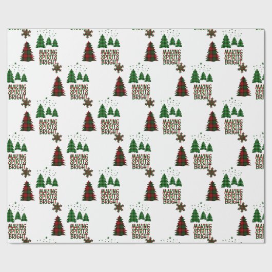 Vintage kerstfeestdag cadeaupapier (Vlak)