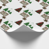 Vintage kerstfeestdag cadeaupapier (Hoek)