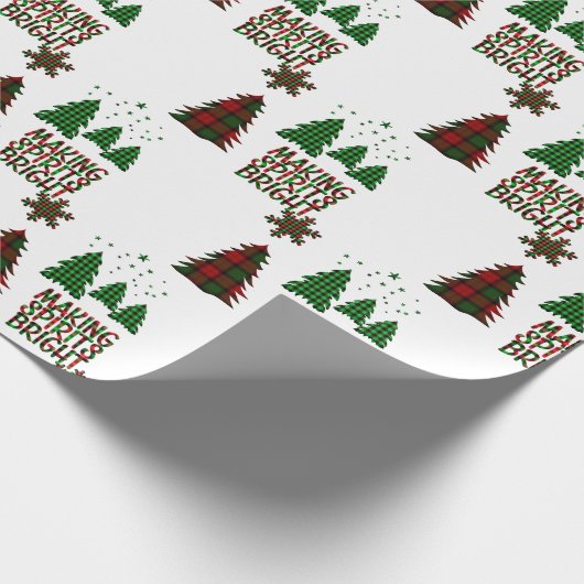 Vintage kerstfeestdag cadeaupapier (Hoek)