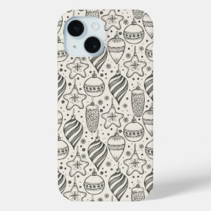 Vintage kerstfeestdag iPhone 15 case