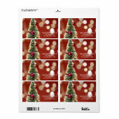 Vintage-kerstfeestdag Etiket (Full Sheet)