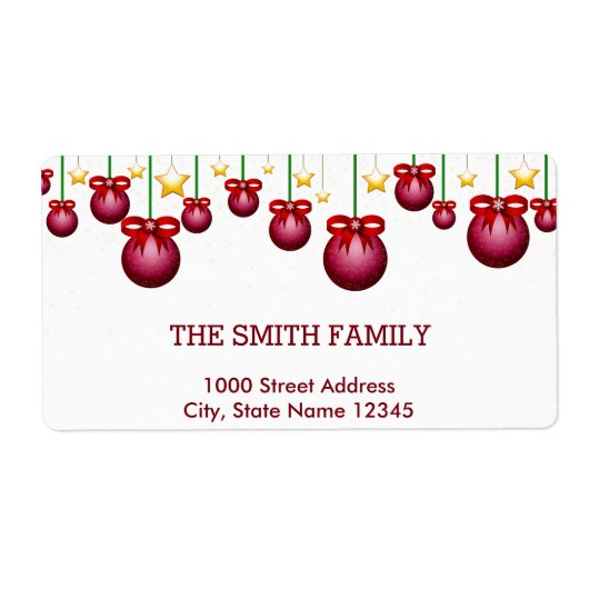 Vintage-kerstfeestdag Etiket (Voorkant)