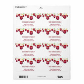 Vintage-kerstfeestdag Etiket (Full Sheet)