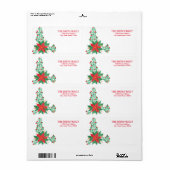 Vintage-kerstfeestdag Etiket (Full Sheet)