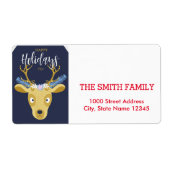 Vintage kerstfeestdag etiket (Voorkant)