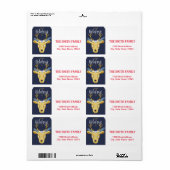 Vintage kerstfeestdag etiket (Full Sheet)