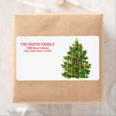 Vintage-kerstfeestdag Etiket (Insitu)