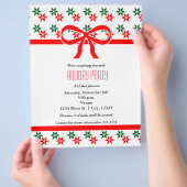 Vintage kerstfeestdag feestdag feestdag flyer (Hand)