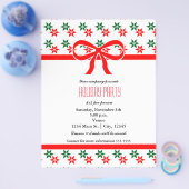 Vintage kerstfeestdag feestdag feestdag flyer (Enkel)