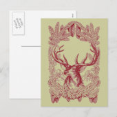 Vintage-kerstfeestdag Feestdagenkaart (Voorkant / Achterkant)