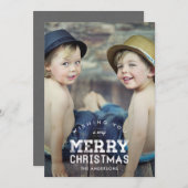 Vintage-kerstfeestdag — Fotokaarten Feestdagenkaart (Voorkant / Achterkant)