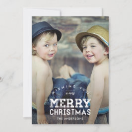 Vintage-kerstfeestdag — Fotokaarten Feestdagenkaart