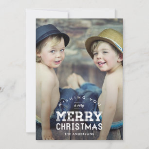 Vintage-kerstfeestdag — Fotokaarten Feestdagenkaart