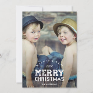 Vintage-kerstfeestdag — Fotokaarten Feestdagenkaart