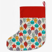 Vintage kerstfeestdag grote kerstsok (Achterkant)