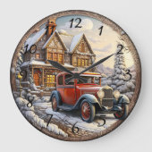 Vintage-kerstfeestdag Grote Klok (Voorkant)