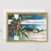 Vintage kerstfeestdag kaart (Voorkant)