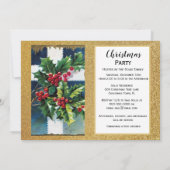 Vintage kerstfeestdag kaart (Achterkant)