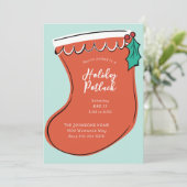 Vintage kerstfeestdag kaart (Staand voorkant)