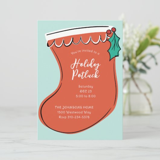 Vintage kerstfeestdag kaart (Staand voorkant)