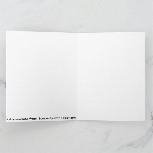 Vintage kerstfeestdag kaart (Binnen)