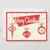 Vintage-kerstfeestdag Kaart (Voorkant)