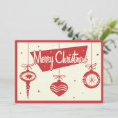 Vintage-kerstfeestdag Kaart (Staand voorkant)