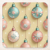 Vintage kerstfeestdag kartonnen onderzetters (Voorkant)