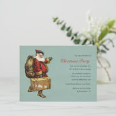 Vintage kerstfeestdag kerstfeestdag kerstmis kaart (Staand voorkant)