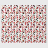 vintage kerstfeestdag kerstsnowmen betegeld cadeaupapier (Vlak)