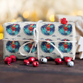 Vintage Kerstfeestdag Nutkraker Cadeaupapier