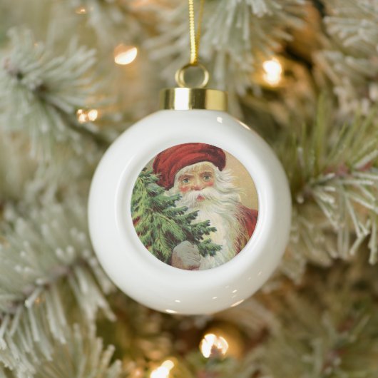 Vintage kerstfeestdag ornament Sintersneeuwflake (Boom)