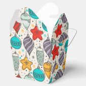 Vintage kerstfeestdag Ornamenten Bedankdoosjes (Geopend)