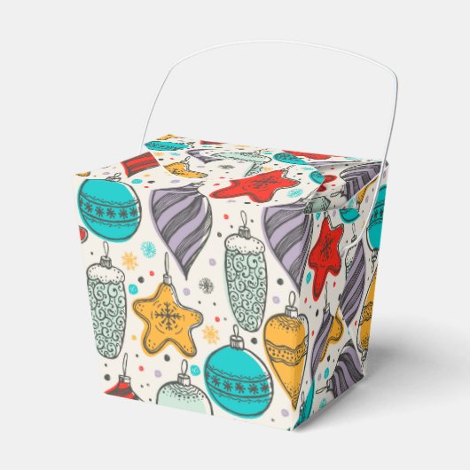 Vintage kerstfeestdag Ornamenten Bedankdoosjes (Voorkant Zijde)