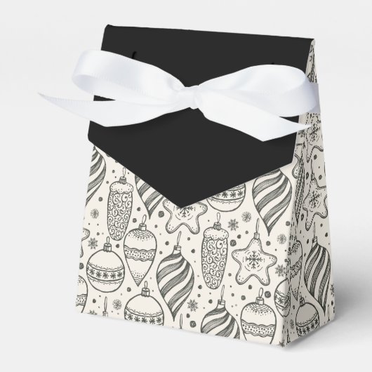 Vintage kerstfeestdag Ornamenten Bedankdoosjes (Voorkant Zijde)