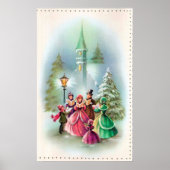 Vintage kerstfeestdag poster voor decoders (Voorkant)